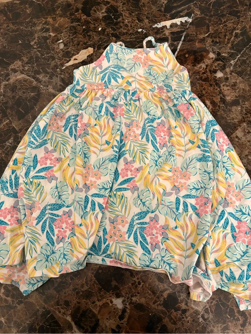 Tommy Bahama Floral Halter Dress in Teal, Yellow & Pink